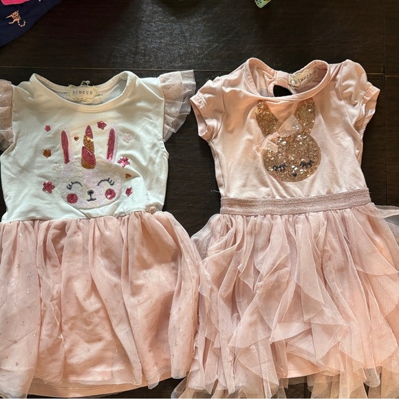 Girls 3T Super Soft Sequin Animal Dress Bundle - 2 qty - Picture 1 of 12
